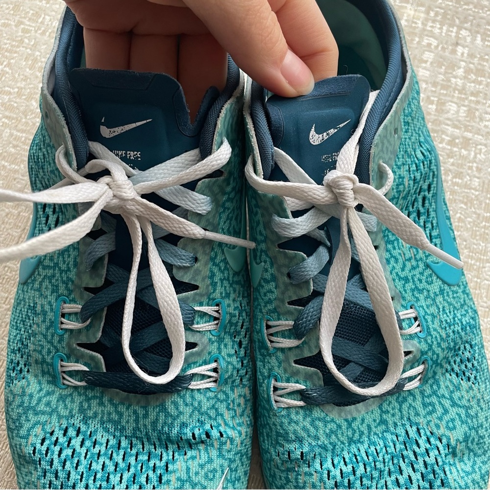 EUC - NIKE FREE 5.0 TR FIT 4 Hyper Turquoise Crossfit Women's 8 Sneaker - Picture 9 of 11